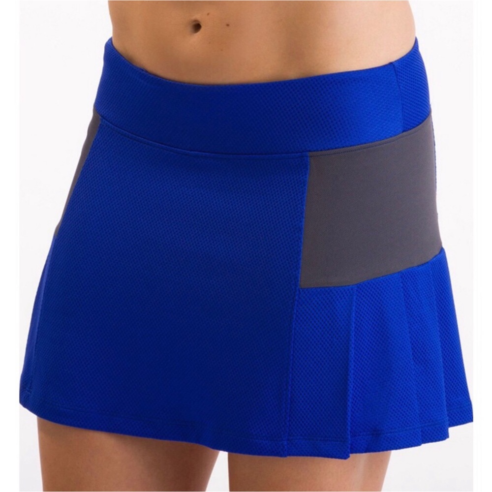 15Love Electric Blue Mesh Panel Pleated Tennis Skort Size Small